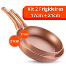 Jogo Frigideiras Antiaderente Revestida em Cerâmica